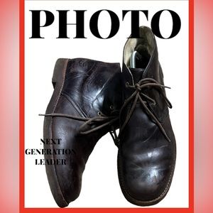 UGG Distress Westly Mens 9.5 Brown Leather Lace Up Ankle Desert Boots